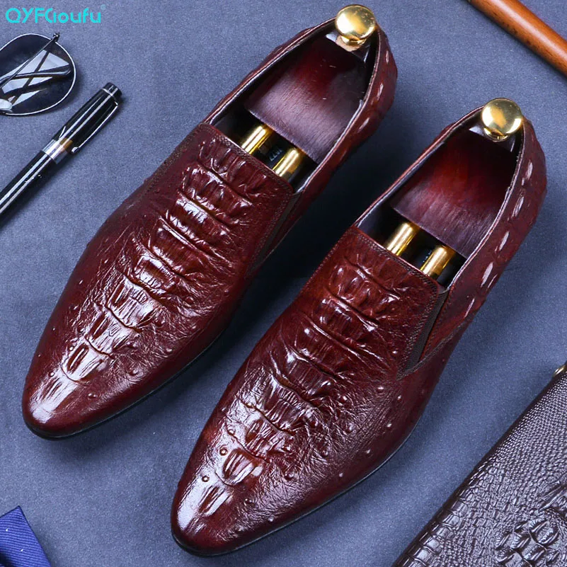 2019 New Men formal shoes Genuine Leather italian luxury Male Dress Shoes Wedding Office Party Oxford crocodile shoes
2019 New Men formal shoes Genuine Leather italian luxury Male Dress Shoes Wedding Office Party Oxford crocodile shoes