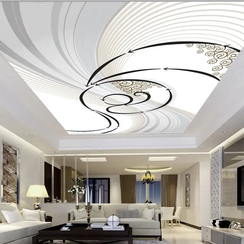 Modern Abstract Dynamic Zenith Pattern Design Ceiling Mural