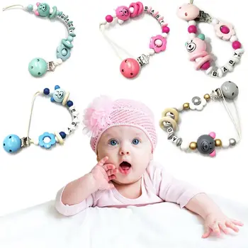 Pacifier Clip Baby Nipple Holder Chain Bear Floral Beads Silicone Wood Soother Letter Anti Drop Infant Feeding Newborn Nursing
Pacifier Clip Baby Nipple Holder Chain Bear Floral Beads Silicone Wood Soother Letter Anti Drop Infant Feeding Newborn Nursing