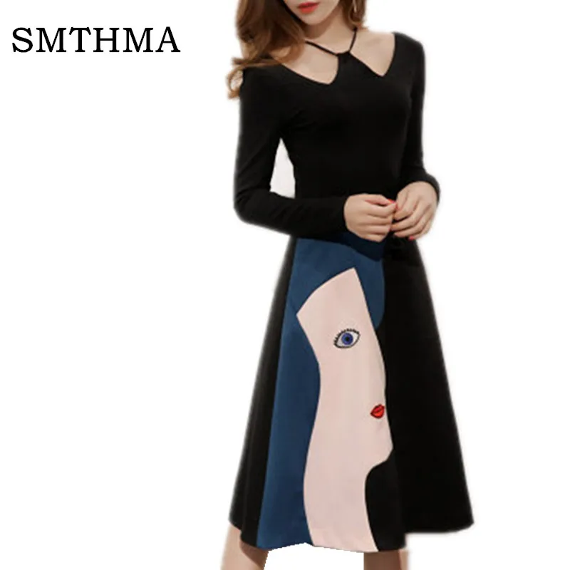SMTHMA 2019 Spring Slim Casual Cartoon crop top + Printed Black Womens Elegant 2 piece outfits for women Skirt Set
SMTHMA 2019 Spring Slim Casual Cartoon crop top + Printed Black Womens Elegant 2 piece outfits for women Skirt Set
