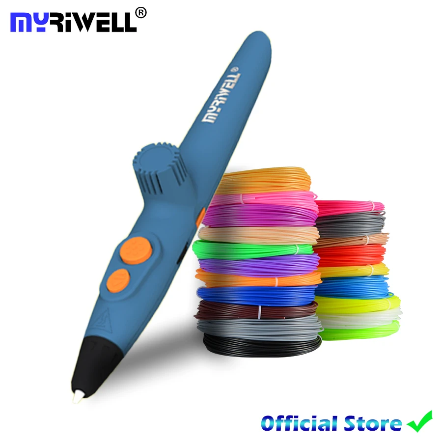 Myriwell RP-200A DIY 3D Pen USB Charging Printing 1.75mm PCL Free Filament Creative Toy Gift For Kids Design |