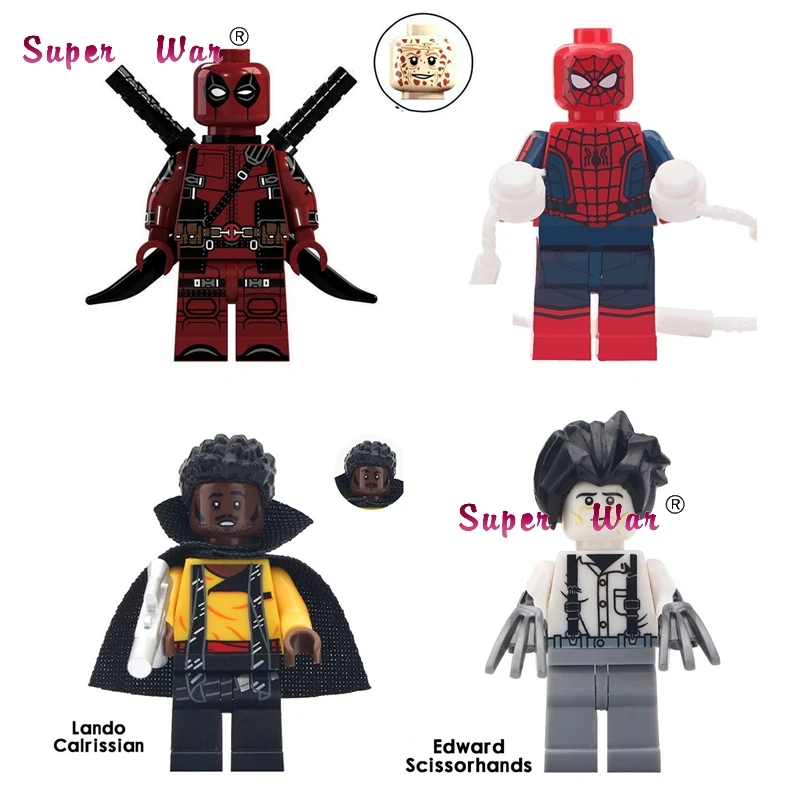 Single Movie Lando Cairissian Edward Scissorhands Spider Man Deadpool model building block toys for children
Single Movie Lando Cairissian Edward Scissorhands Spider Man Deadpool model building block toys for children