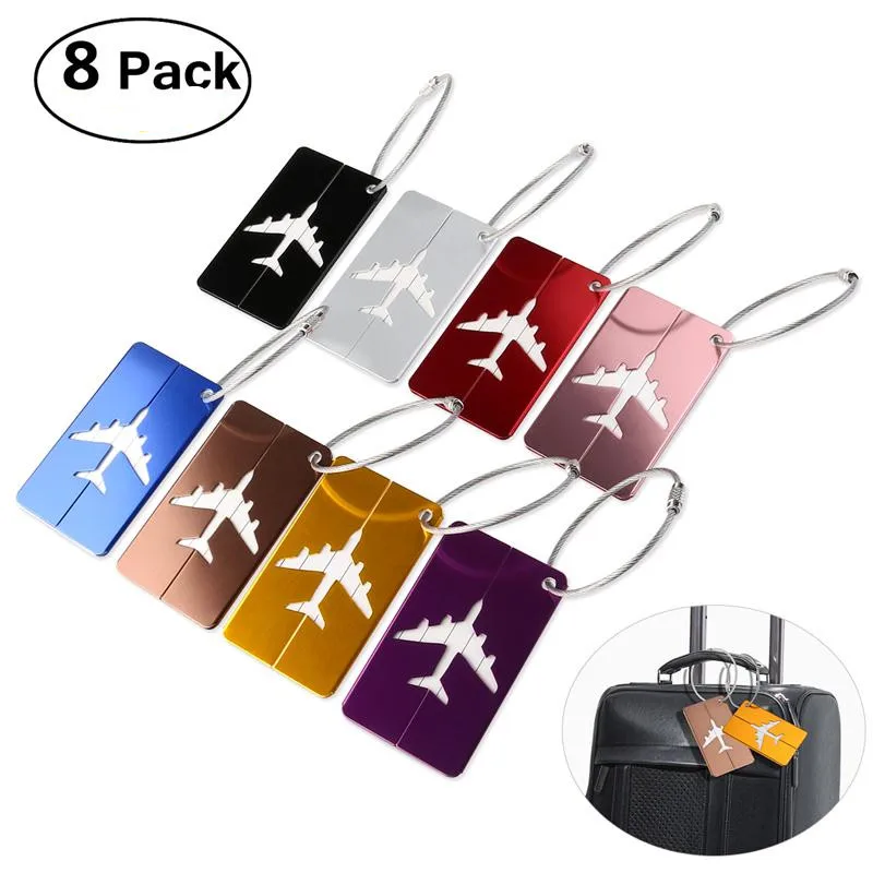 8pcs Aluminum Air Plane Pattern Luggage Tag Baggage Handbag ID Tag Name Card Holder with Key Ring
8pcs Aluminum Air Plane Pattern Luggage Tag Baggage Handbag ID Tag Name Card Holder with Key Ring