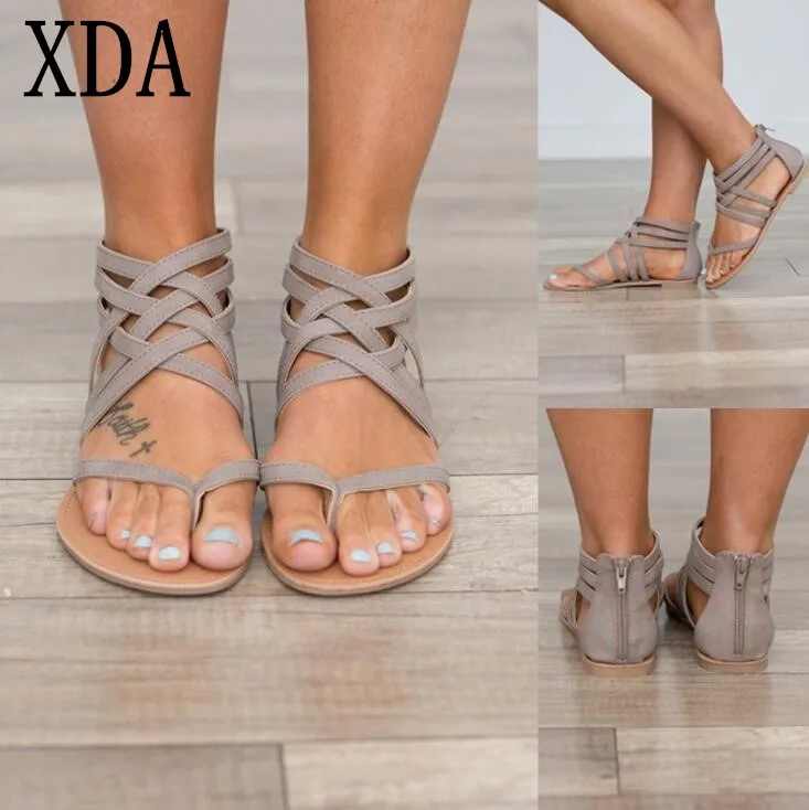 XDA Size 35-43 Flats shoes Summer Women's Sandals 2018 New Fashion Casual Shoes For Woman European Rome zipper Sandals
XDA Size 35-43 Flats shoes Summer Women's Sandals 2018 New Fashion Casual Shoes For Woman European Rome zipper Sandals