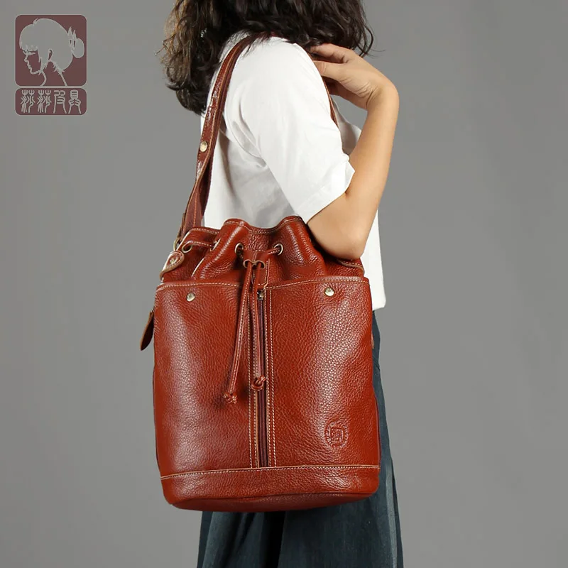 Handmade real cowhide Women shoulder crossbody bag female retro genuine laether beam mouth bucket bag ladies college travel bags
Handmade real cowhide Women shoulder crossbody bag female retro genuine laether beam mouth bucket bag ladies college travel bags
