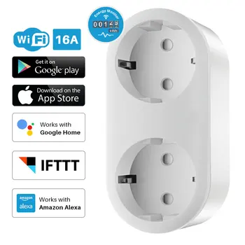 2 In 1 WiFi Smart Plug EU 16A Plug Outlet Power Socket With Energy Monitor APP Control Works With Google Home Mini Alexa IFTTT
2 In 1 WiFi Smart Plug EU 16A Plug Outlet Power Socket With Energy Monitor APP Control Works With Google Home Mini Alexa IFTTT