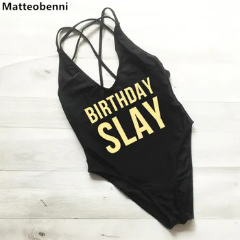 BIRTHDAY SLAY One Piece Swimsuit Sexy Thong Swimwear Women High Waist Bathing Suit Girls Backless Monokini Bodysuit Pink Yellow
BIRTHDAY SLAY One Piece Swimsuit Sexy Thong Swimwear Women High Waist Bathing Suit Girls Backless Monokini Bodysuit Pink Yellow