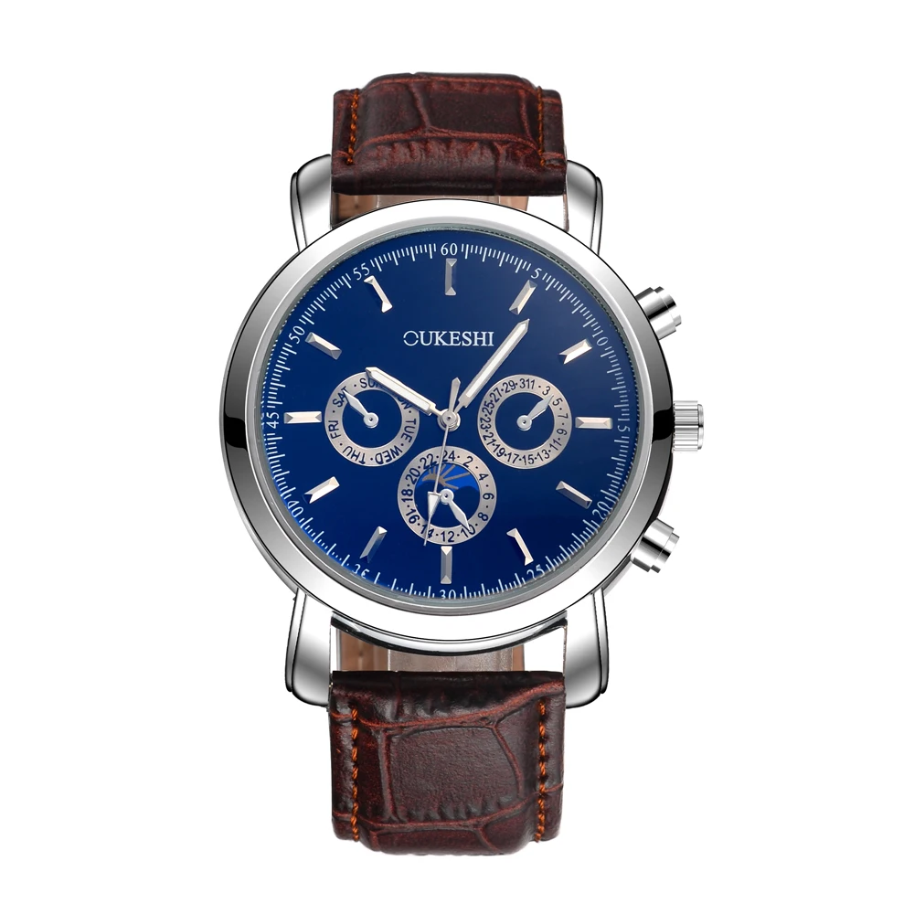 OUKESHI Three Eyes Leather Men Watch Top Brand Luxury Quartz Wristwatch Hot Sale Fashion Casual Boutique Watches Dropshipping
OUKESHI Three Eyes Leather Men Watch Top Brand Luxury Quartz Wristwatch Hot Sale Fashion Casual Boutique Watches Dropshipping