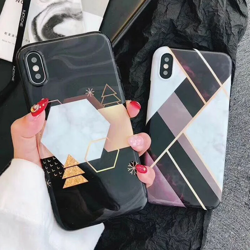 SUYACS Glossy Phone Case For iPhone 6 6S 7 8 Plus X Retro Geometric Splicing Marble Soft Silicon IMD Cases Cover Shells Fundas
SUYACS Glossy Phone Case For iPhone 6 6S 7 8 Plus X Retro Geometric Splicing Marble Soft Silicon IMD Cases Cover Shells Fundas