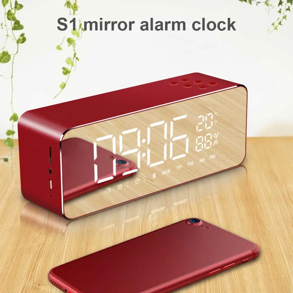 Wireless Bluetooth Speaker Subwoofer Music Sound Box Mirror LED Time Snooze Alarm Clock Best Price
Wireless Bluetooth Speaker Subwoofer Music Sound Box Mirror LED Time Snooze Alarm Clock Best Price