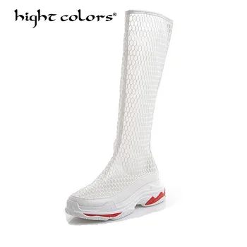 Mesh Breathable Summer Knee High Boots Gladiator Sandals Women Brand New Rome Zip Med Heels Sandals Party Shoes Lady
Mesh Breathable Summer Knee High Boots Gladiator Sandals Women Brand New Rome Zip Med Heels Sandals Party Shoes Lady