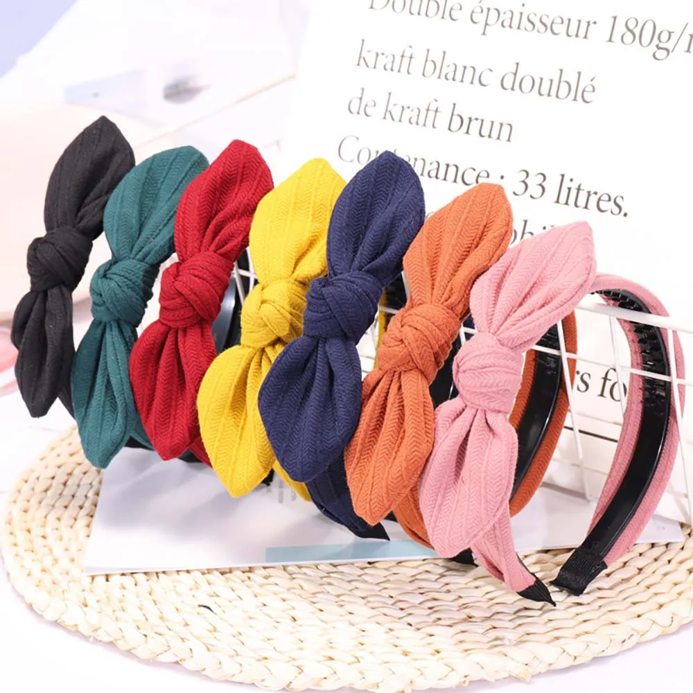New High Class PlainSimple Solid Color Knit Stripes Rabbit Ears Bow Wide Side With Teeth Anti-slip Headband Hair Accessories
New High Class PlainSimple Solid Color Knit Stripes Rabbit Ears Bow Wide Side With Teeth Anti-slip Headband Hair Accessories