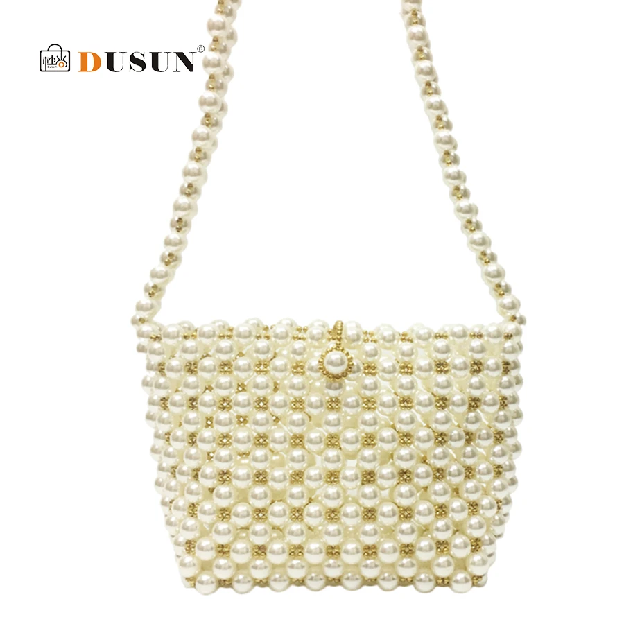 DUSUN Women Pearl Bag Korean Luxury Design Handmade Beaded Woven Bag Female Evening Sac Shoulder Messenger Bags Bolsa Feminina
DUSUN Women Pearl Bag Korean Luxury Design Handmade Beaded Woven Bag Female Evening Sac Shoulder Messenger Bags Bolsa Feminina