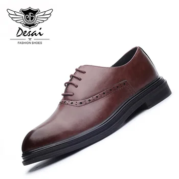 DESAI New 2019 Men Dress Shoes Formal Wedding Leather Shoes Retro Brogue Business Office Men's Comfortable Flats Oxfords
DESAI New 2019 Men Dress Shoes Formal Wedding Leather Shoes Retro Brogue Business Office Men's Comfortable Flats Oxfords