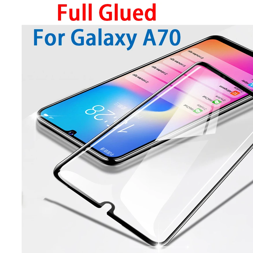 9D 9 H закаленное стекло для samsung galaxy A70 Защитная пленка экрана полная celular a 70
