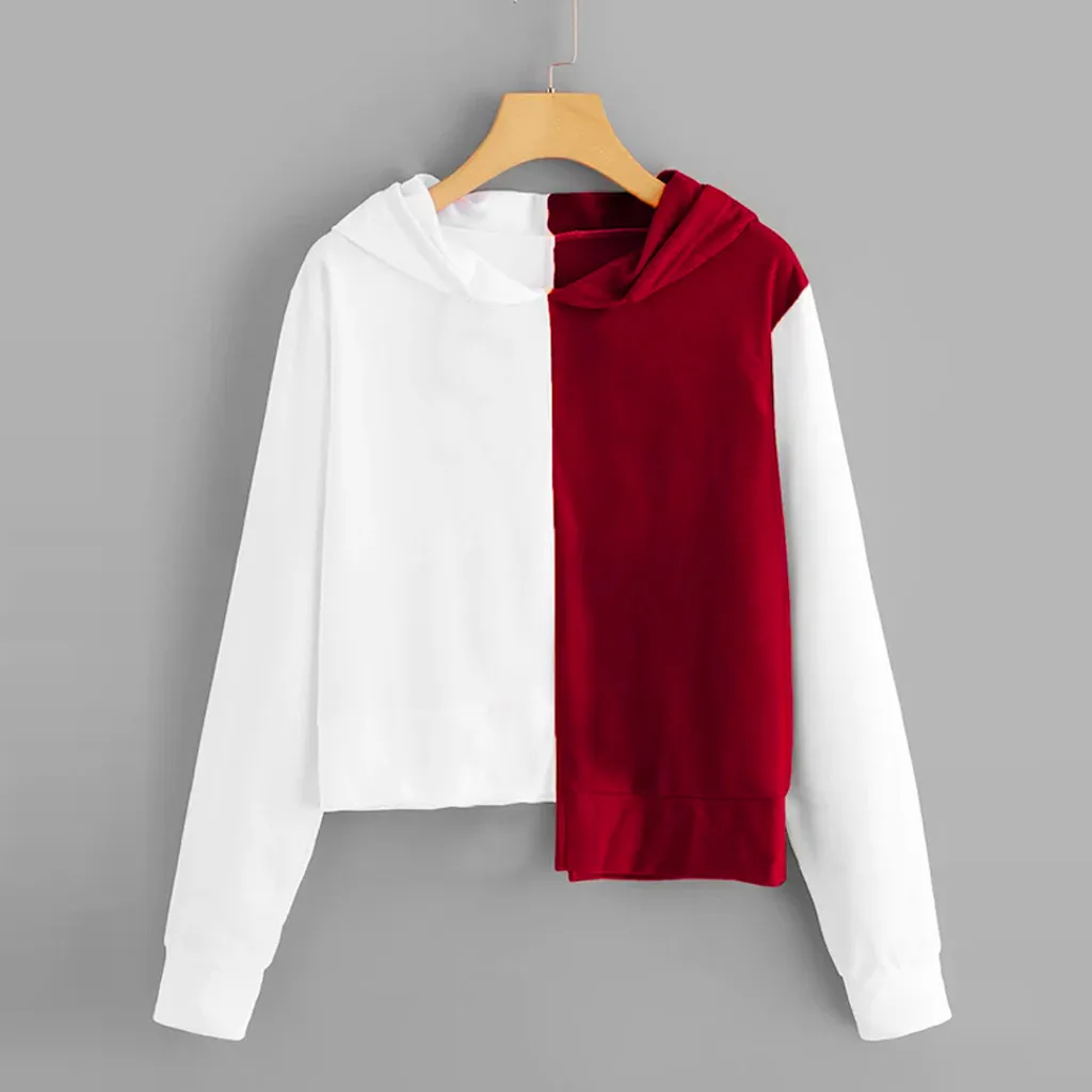 Fashion Patchwork Women Casual Long Sleeve Sweatshirt Hooded Top Blouse
Fashion Patchwork Women Casual Long Sleeve Sweatshirt Hooded Top Blouse