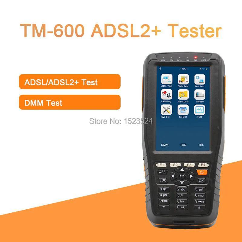 TM-600 Multi-functional ADSL2+ Tester / ADSL Tester / ADSL Installation and Maintenance Tools
TM-600 Multi-functional ADSL2+ Tester / ADSL Tester / ADSL Installation and Maintenance Tools