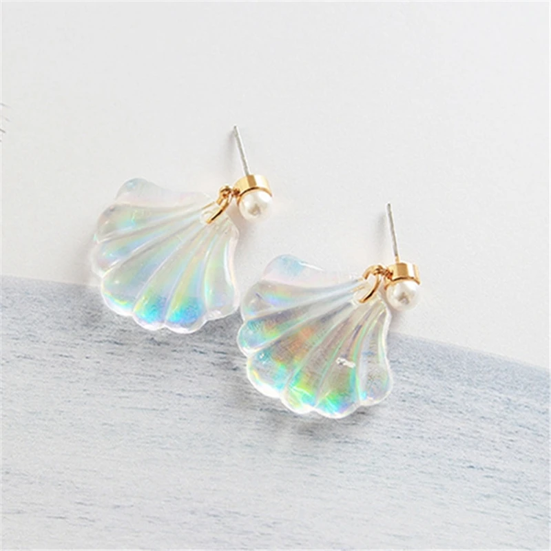 H:HYDE Temperament Simulated Pearl Rainbow Color Shell Shape Stud Earrings Sweet Simple Design Women Earrings Fashion Jewelry
H:HYDE Temperament Simulated Pearl Rainbow Color Shell Shape Stud Earrings Sweet Simple Design Women Earrings Fashion Jewelry