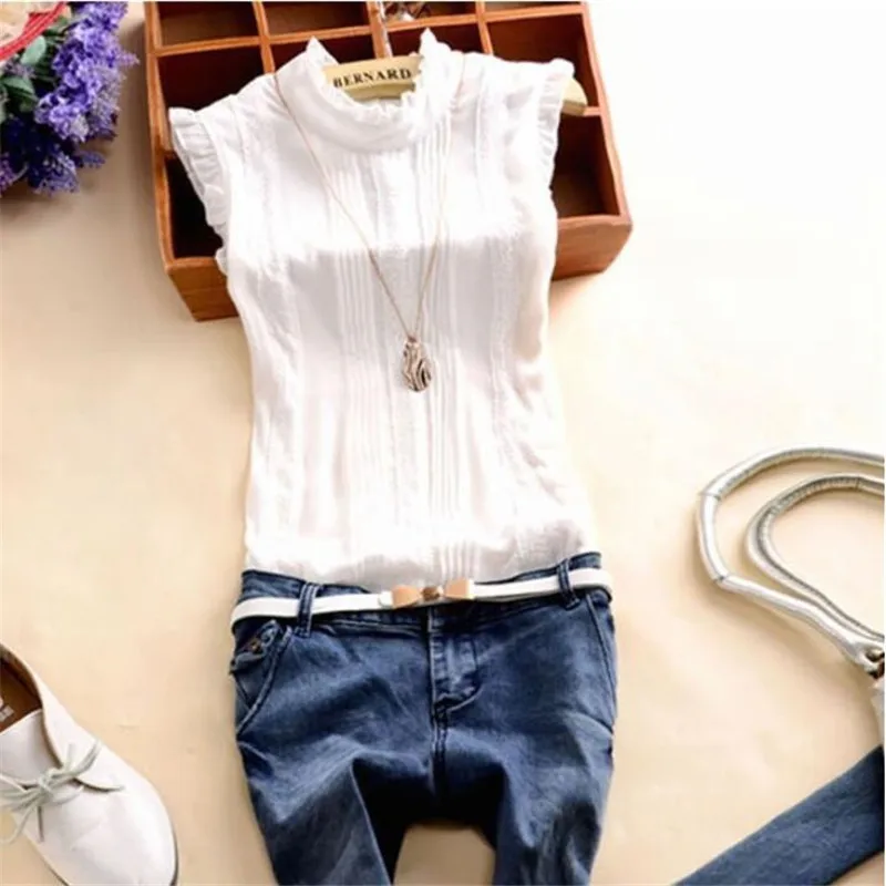 Summer Fashion Women Ruffle Sleeve Neck Slim Fitted Shirts Casual Office Lady White Blouse Tops Tees
Summer Fashion Women Ruffle Sleeve Neck Slim Fitted Shirts Casual Office Lady White Blouse Tops Tees