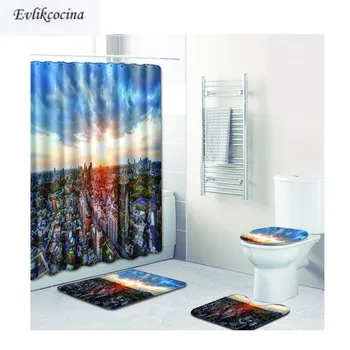Free Shipping 4pcs Building City Casa De Banho Banyo Bathroom Carpet Bath Mat Set Non Slip Tapis Salle De Bain Alfombra Bano
Free Shipping 4pcs Building City Casa De Banho Banyo Bathroom Carpet Bath Mat Set Non Slip Tapis Salle De Bain Alfombra Bano