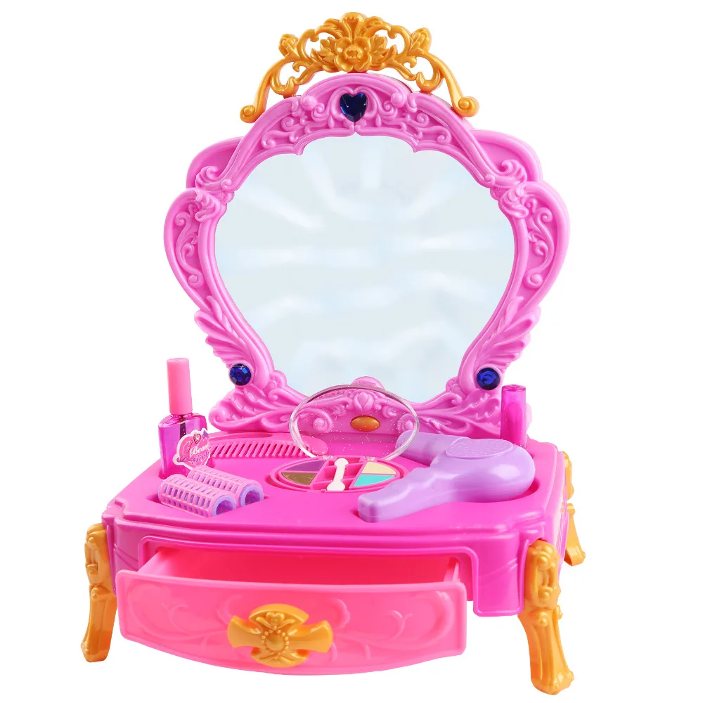 Girls Princess Make Up Dressing Table Dresser Beauty Salon Dolls Playset with Light Up Mirror Hair Dryer Girls Pretend Play Toys
Girls Princess Make Up Dressing Table Dresser Beauty Salon Dolls Playset with Light Up Mirror Hair Dryer Girls Pretend Play Toys