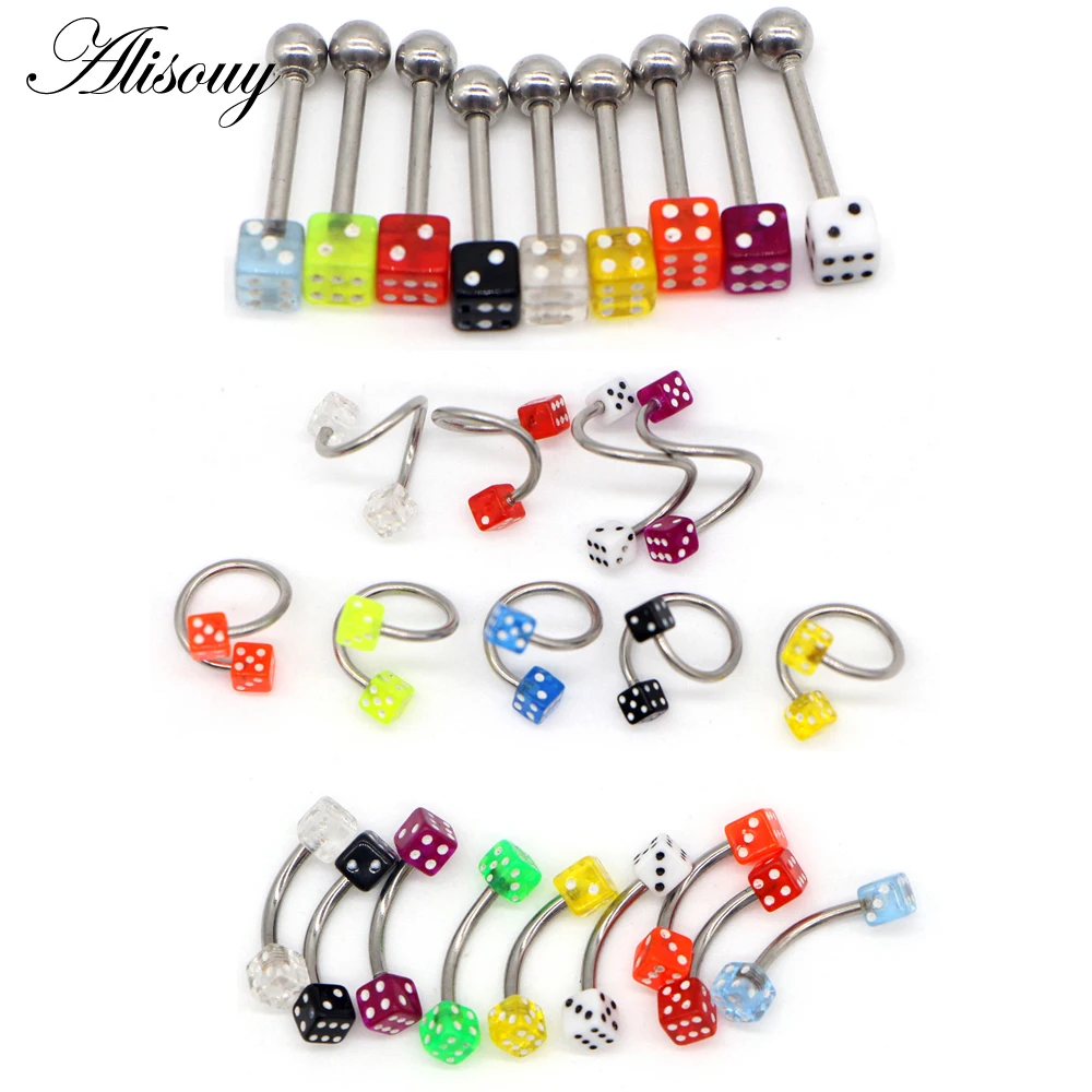 Alisouy 1pc Surgical Steel Acrylic Piercings Tounge Rings nose ring Eyebrow Labret Lip septum ear plug Piercing Body Jewelry
Alisouy 1pc Surgical Steel Acrylic Piercings Tounge Rings nose ring Eyebrow Labret Lip septum ear plug Piercing Body Jewelry