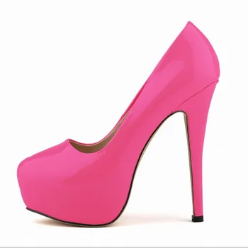 Big Size Women Stylish Nightclub High Heels Platform Patent Leather Round Toe Pump Lady Bridal Party Dress Shoes Sapatos W818
Big Size Women Stylish Nightclub High Heels Platform Patent Leather Round Toe Pump Lady Bridal Party Dress Shoes Sapatos W818