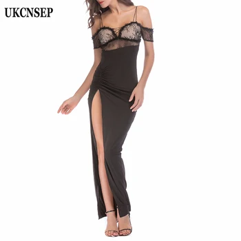 UKCNSEP Summer Dress Women Sexy V Neck Strapless Lace Up Hollow Out Split Floor Length Dress Party Club Dress 2020 New Vestidos
UKCNSEP Summer Dress Women Sexy V Neck Strapless Lace Up Hollow Out Split Floor Length Dress Party Club Dress 2020 New Vestidos