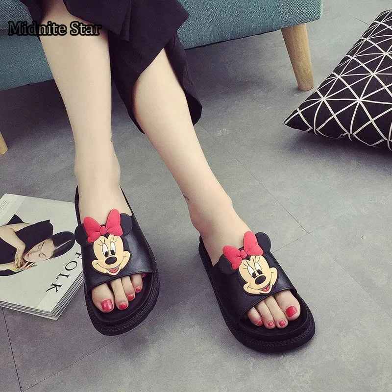 Fashion Black White Flats Slippers Mouse Women Summer Sandals Beach Cartoon Shoes Female Outside Cute Funny Bathroom Floor Home
Fashion Black White Flats Slippers Mouse Women Summer Sandals Beach Cartoon Shoes Female Outside Cute Funny Bathroom Floor Home