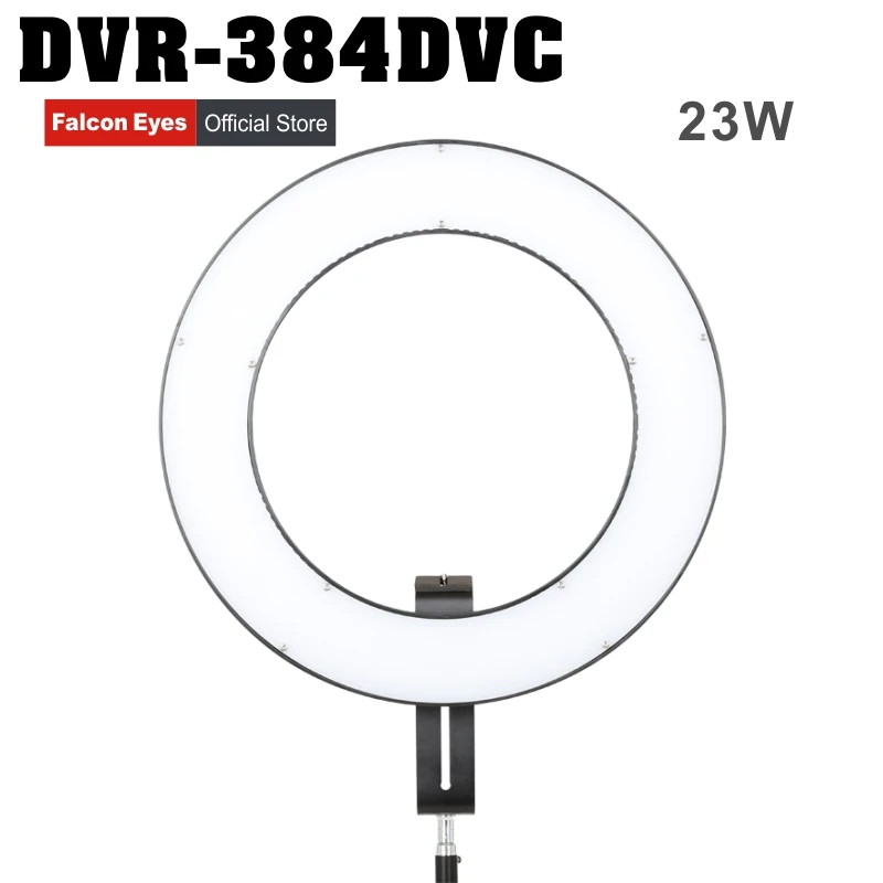 Falcon Eyes 23W 384 Ring LED Panel Lighting 3000-5600K Dimmable Photo Video Film Studio Photography Continuous Light DVR-384DVC
Falcon Eyes 23W 384 Ring LED Panel Lighting 3000-5600K Dimmable Photo Video Film Studio Photography Continuous Light DVR-384DVC