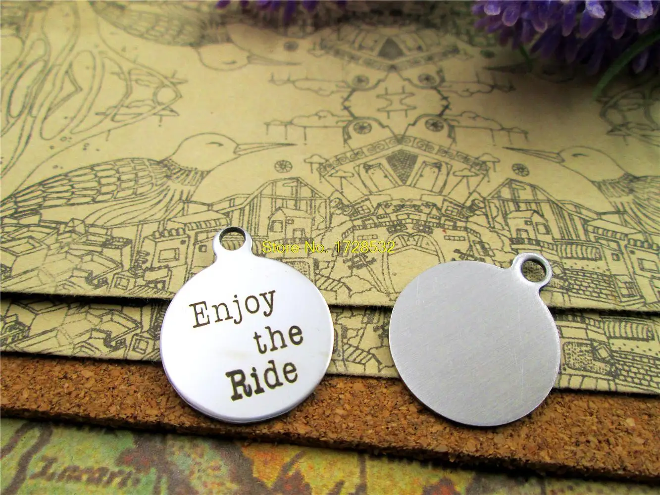 20pcs--20mm stainless steel circle round " enjoy the ride" one side DIY Charms Pendants
20pcs--20mm stainless steel circle round " enjoy the ride" one side DIY Charms Pendants