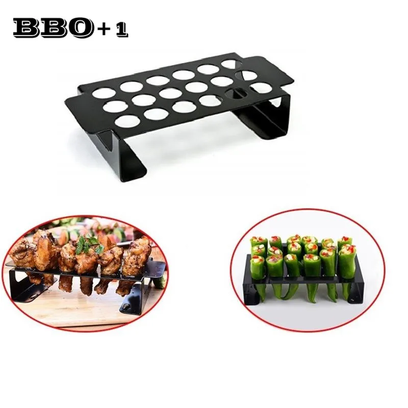 9'' Non-Stick Chili Pepper Grill Rack 18 Hole jalapeno Pepper Roasting Rack Chicken Leg Black Barbecue Holder BBQ Accessories
9'' Non-Stick Chili Pepper Grill Rack 18 Hole jalapeno Pepper Roasting Rack Chicken Leg Black Barbecue Holder BBQ Accessories