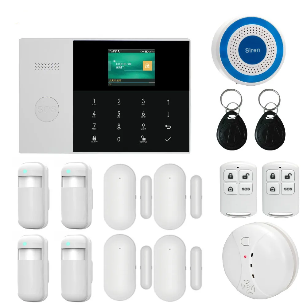 Dual network Wireless WiFi 3G WCDMA GSM GPRS home Alarm system APP remote control with 2.4 inch LCD for smart Home Security
Dual network Wireless WiFi 3G WCDMA GSM GPRS home Alarm system APP remote control with 2.4 inch LCD for smart Home Security