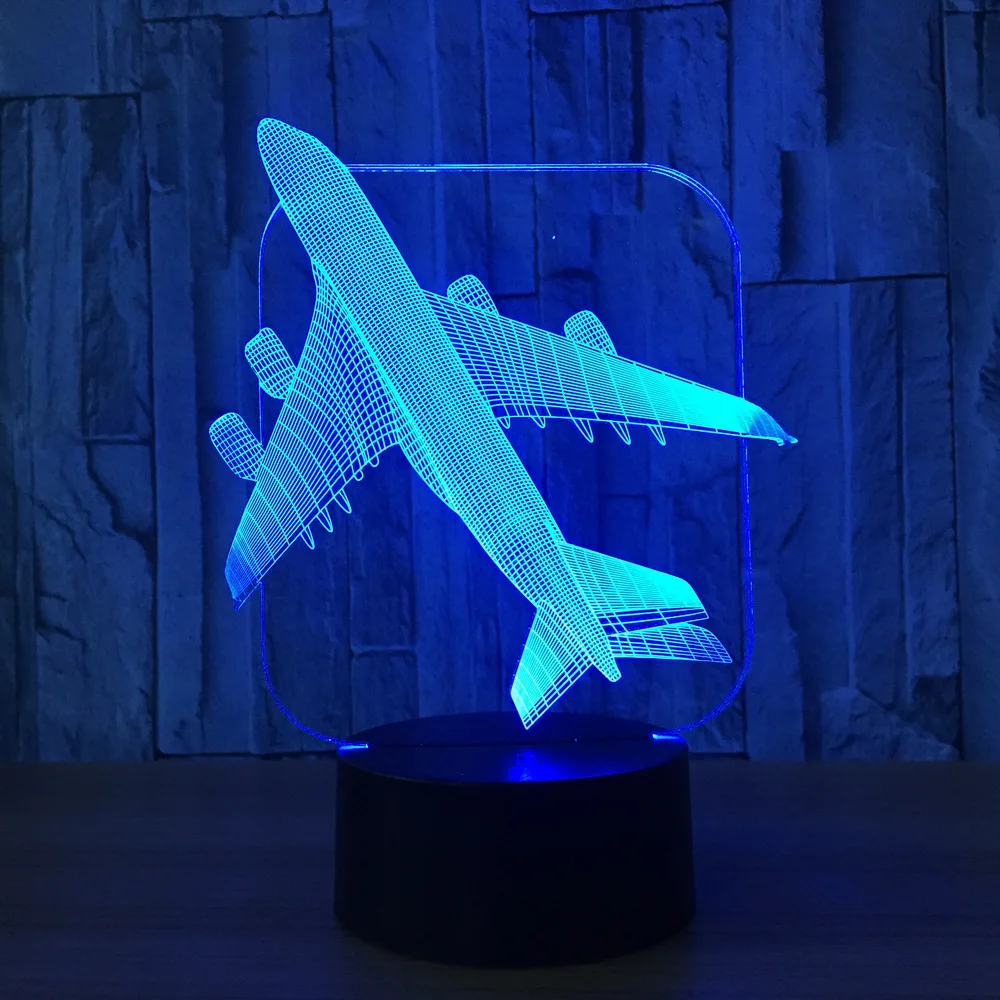 Air Plane 3D Light Table Lamp Optical Illusion Bulbing Night Light 7 Colors Changing Mood Lamp Salt Lamp With Motion Sensor
Air Plane 3D Light Table Lamp Optical Illusion Bulbing Night Light 7 Colors Changing Mood Lamp Salt Lamp With Motion Sensor