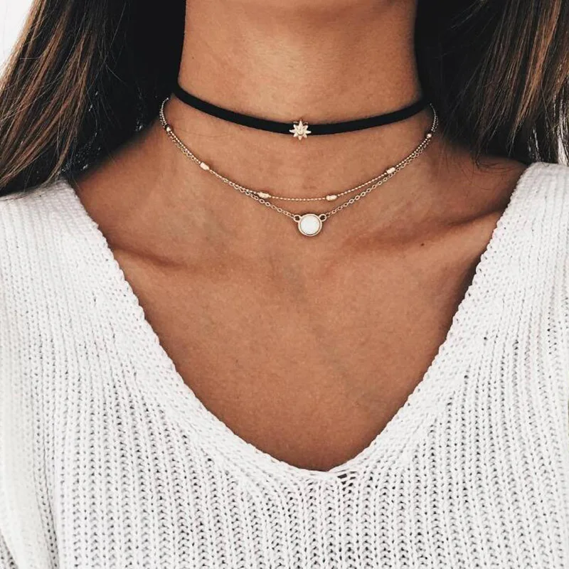 RscvonM Vintage Opal Stone Chokers Necklaces Fashion Multi Layer Crystal Pendant Necklace Statement Bohemian Jewelry for Women
RscvonM Vintage Opal Stone Chokers Necklaces Fashion Multi Layer Crystal Pendant Necklace Statement Bohemian Jewelry for Women