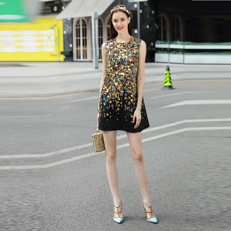 MIUXIMAO Europe Style 2019 Summer Newest O-Neck Sleeveless Cotton Print Diamonds Cute Cusual Elegant Above knee Tank Dress Women
MIUXIMAO Europe Style 2019 Summer Newest O-Neck Sleeveless Cotton Print Diamonds Cute Cusual Elegant Above knee Tank Dress Women