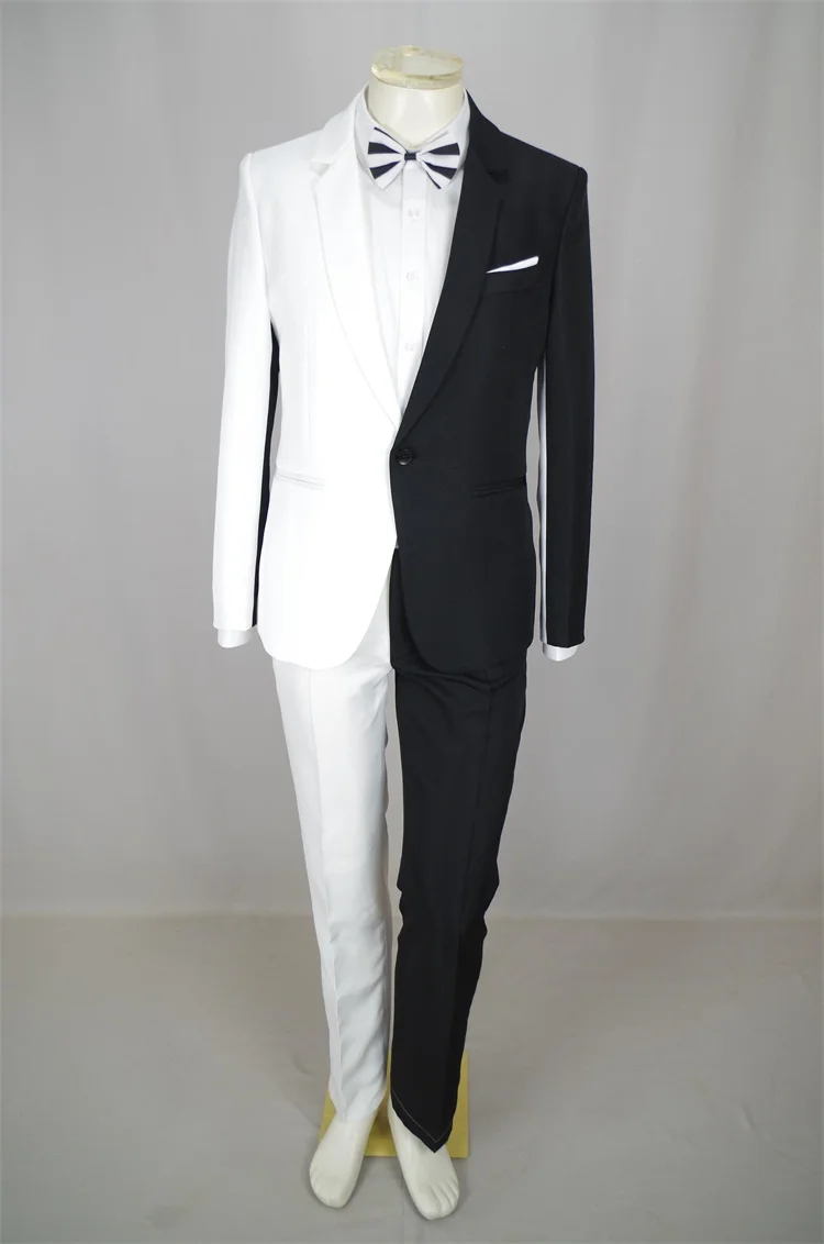 black and white formal suit