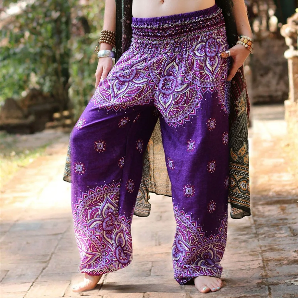 Boho Women Casual Wide Leg Pants Loose Mid Waist Print Trousers Baggy Aladdin Fashion Hippy Smock Pants leren broek 1EM
Boho Women Casual Wide Leg Pants Loose Mid Waist Print Trousers Baggy Aladdin Fashion Hippy Smock Pants leren broek 1EM