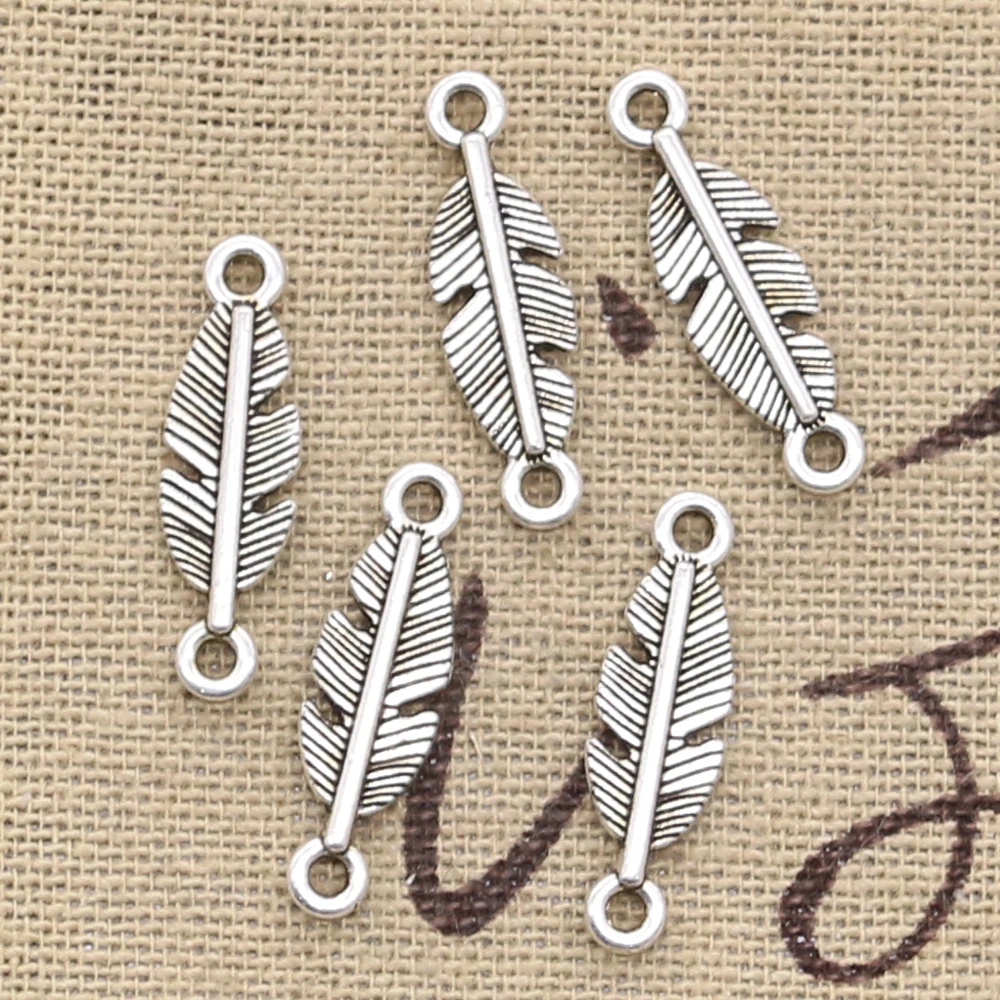 50pcs Charms feather leaf link connection 22x7mm Antique Silver Bronze Pendants DIY Crafts Making Findings Tibetan Jewelry
50pcs Charms feather leaf link connection 22x7mm Antique Silver Bronze Pendants DIY Crafts Making Findings Tibetan Jewelry