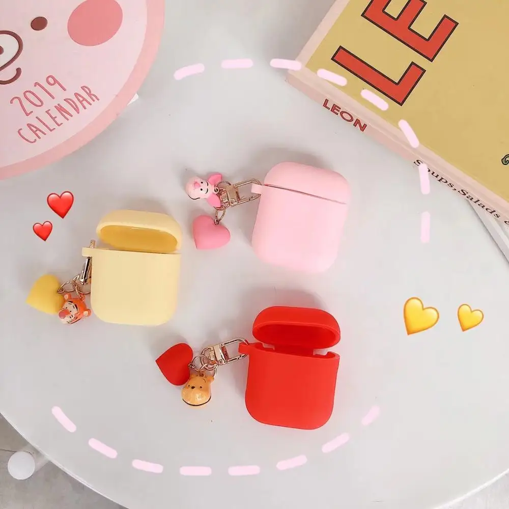Cute 3D love heart pink pig Tiger Pendant bluetooth Wireless Airpods Headset Set Silicone Cover For Airpods Shockproof soft Case
Cute 3D love heart pink pig Tiger Pendant bluetooth Wireless Airpods Headset Set Silicone Cover For Airpods Shockproof soft Case