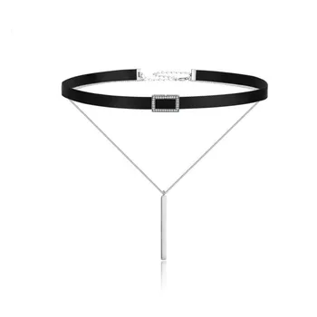 Lan palace Black Braid Square Chokers Double Layer Necklace for women party jewelry free shipping
Lan palace Black Braid Square Chokers Double Layer Necklace for women party jewelry free shipping