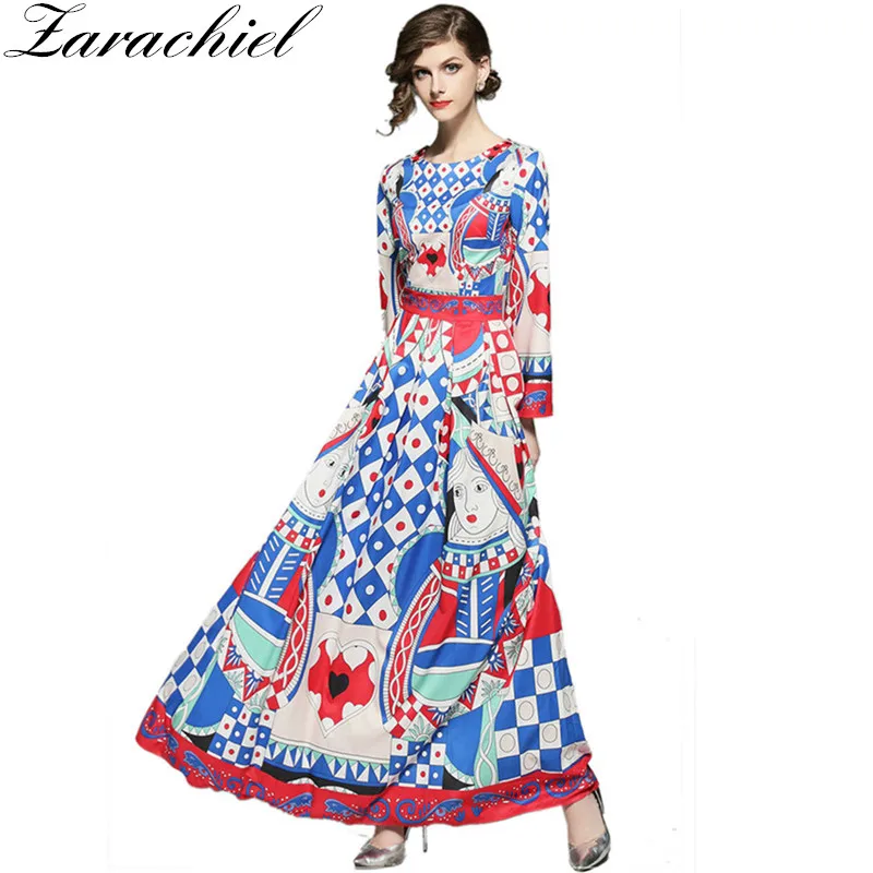 Zarachiel Runway Designer Long Dress 2019 Spring Ethnic Plaid Print Tunic Dress Boho Maxi Dress Floor-Length Robe Femme Longue
Zarachiel Runway Designer Long Dress 2019 Spring Ethnic Plaid Print Tunic Dress Boho Maxi Dress Floor-Length Robe Femme Longue