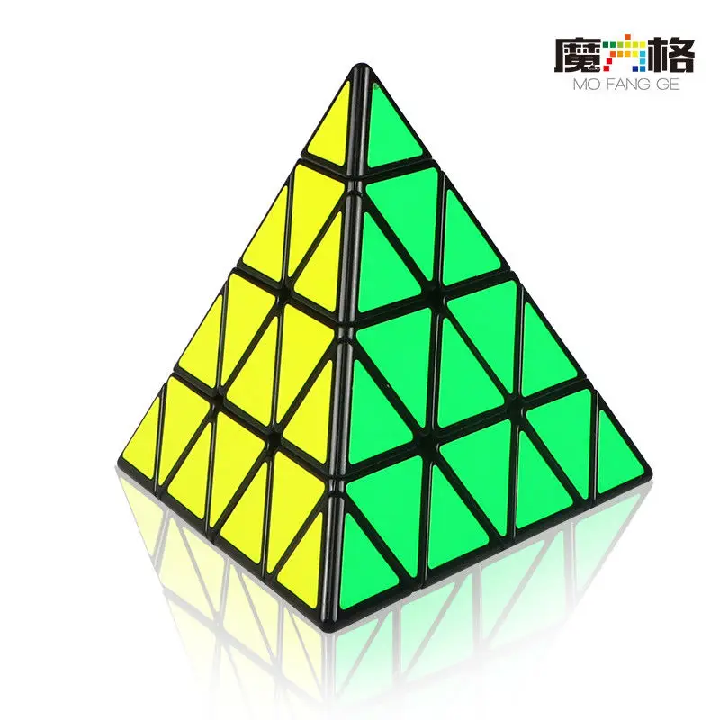 

QiYi MFG 4x4x4 Pyramid Speed Magic Cube Pyraminx Twist Puzzle Intelligence Toy Black ABS Ultra-Smooth Brain Teaser Fancy 4x4