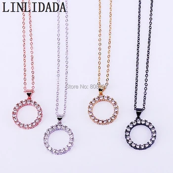 10Pcs Trendy mix color clear cz micro pave round circle pendant with metal chain necklace
10Pcs Trendy mix color clear cz micro pave round circle pendant with metal chain necklace