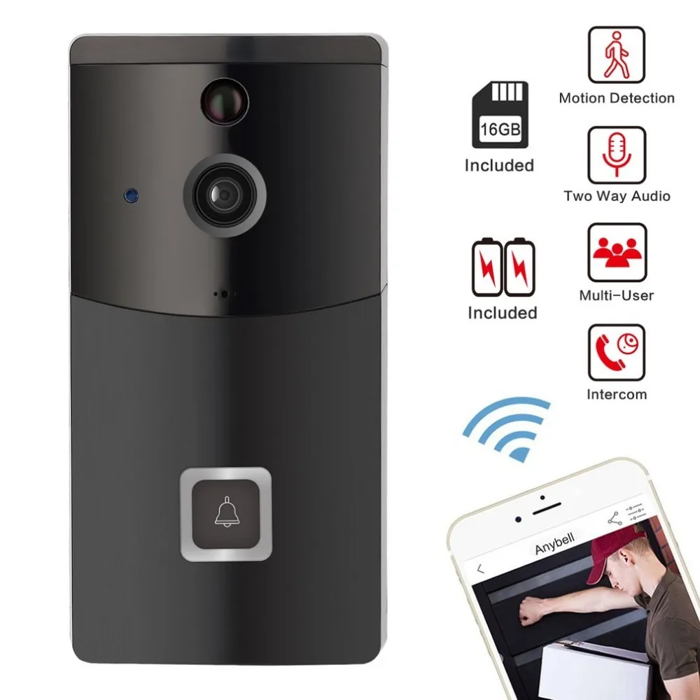 WIFI wireless video intercom low power smart doorbell intelligent anti-theft waterproof doorbell mobile remote monitoring
WIFI wireless video intercom low power smart doorbell intelligent anti-theft waterproof doorbell mobile remote monitoring