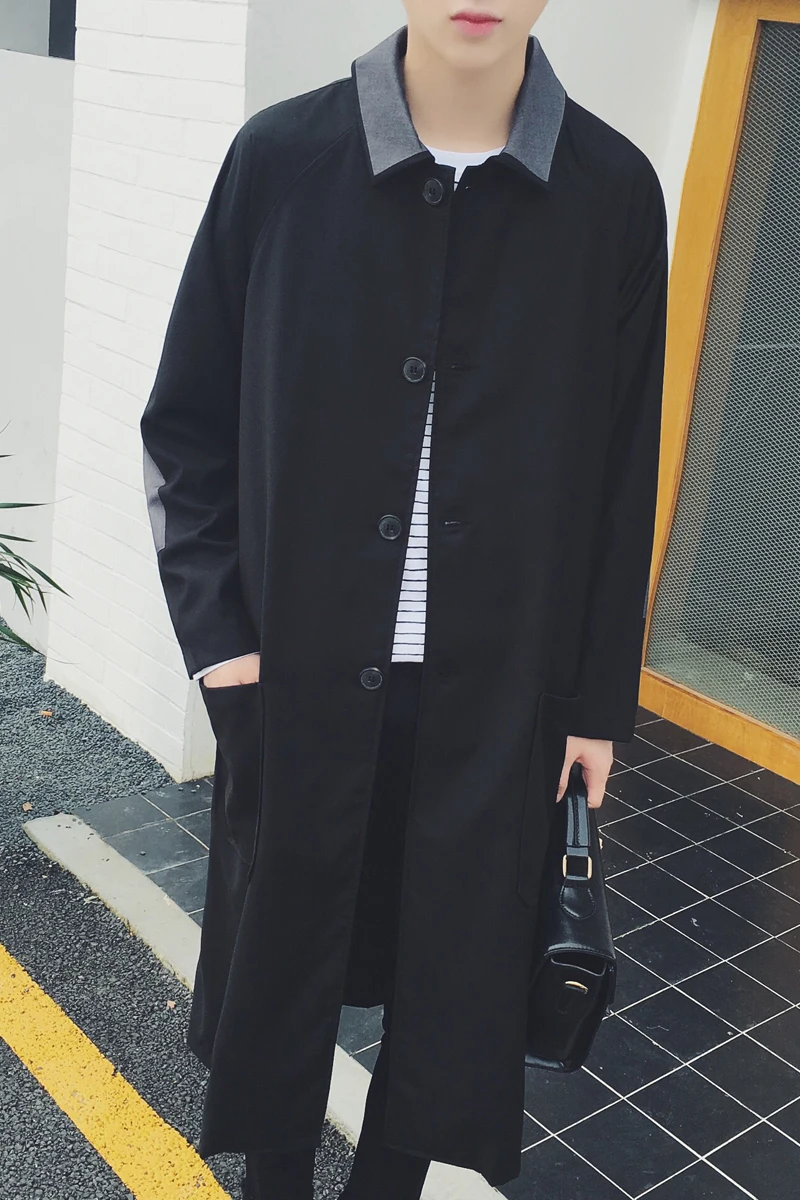 Male ultra long paragraph trench fashion turn-down collar personalized patchwork loose casual overcoat grey
Male ultra long paragraph trench fashion turn-down collar personalized patchwork loose casual overcoat grey