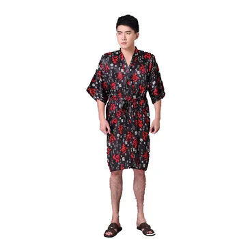 New Arrival Black Red Chinese Men's Satin Bath Robe Novelty Print Kimono Yukata Gown Summer Lounge Sleepwear S M L XL XXL 011027
New Arrival Black Red Chinese Men's Satin Bath Robe Novelty Print Kimono Yukata Gown Summer Lounge Sleepwear S M L XL XXL 011027