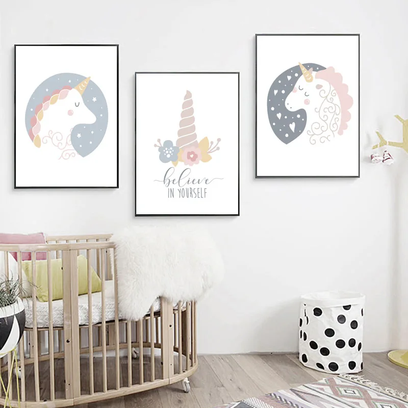 Kawaii Cartoon Floral Unicorn Poster Nursery Wall Art Canvas Print Painting Nordic Decoration Wall Picture for Baby Bedroom
Kawaii Cartoon Floral Unicorn Poster Nursery Wall Art Canvas Print Painting Nordic Decoration Wall Picture for Baby Bedroom