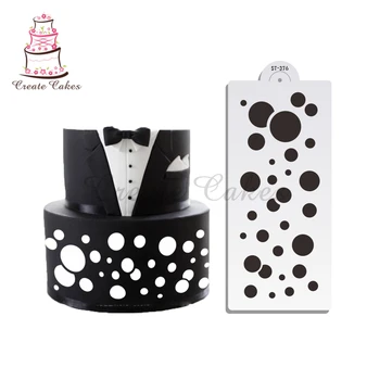Bubble Decorative Stencil for Cake Design Plastic Weeding Cake Stencil Fondant Template Mold Decorating Tools Bakeware ST-376
Bubble Decorative Stencil for Cake Design Plastic Weeding Cake Stencil Fondant Template Mold Decorating Tools Bakeware ST-376