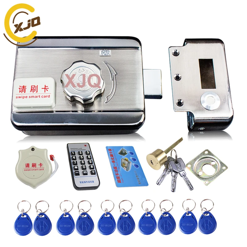 XJQ Electronic RFID Gate Lock/Smart Electric Strike Lock Magnetic Induction Door Entry Access Control System with 10 key tags
XJQ Electronic RFID Gate Lock/Smart Electric Strike Lock Magnetic Induction Door Entry Access Control System with 10 key tags